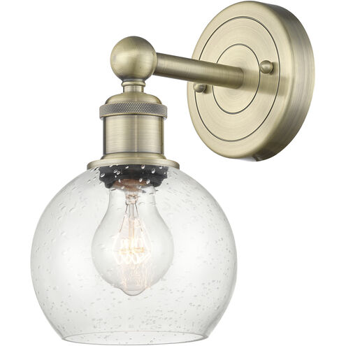 Athens Sconce Wall Light in Antique Brass, Seedy