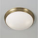 Hansen 3 Light 14 inch Aged Brass Flush Mount Ceiling Light