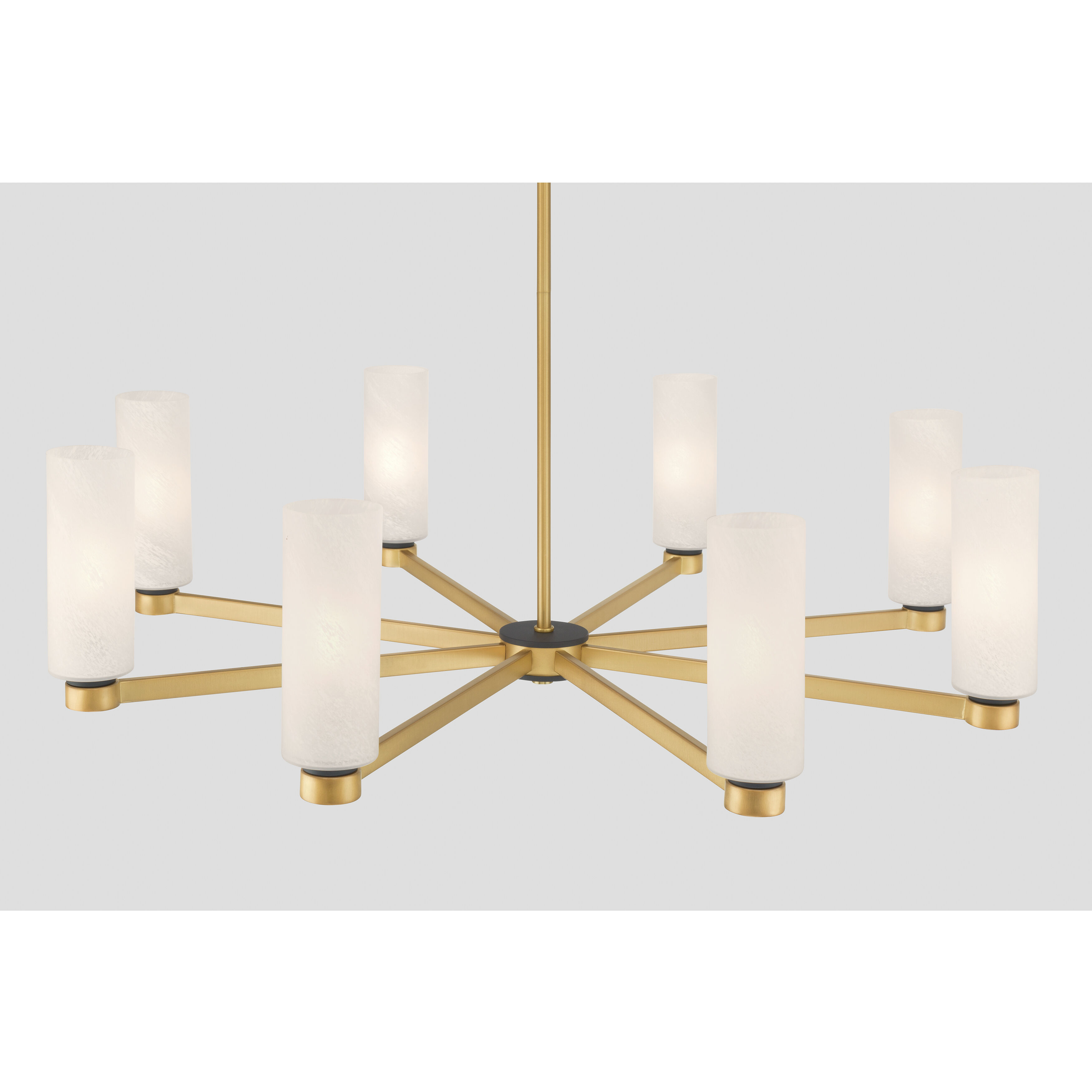 Wexmere 8 Light 35 inch Legacy Brass and Dark Matte Black Chandelier Ceiling Light