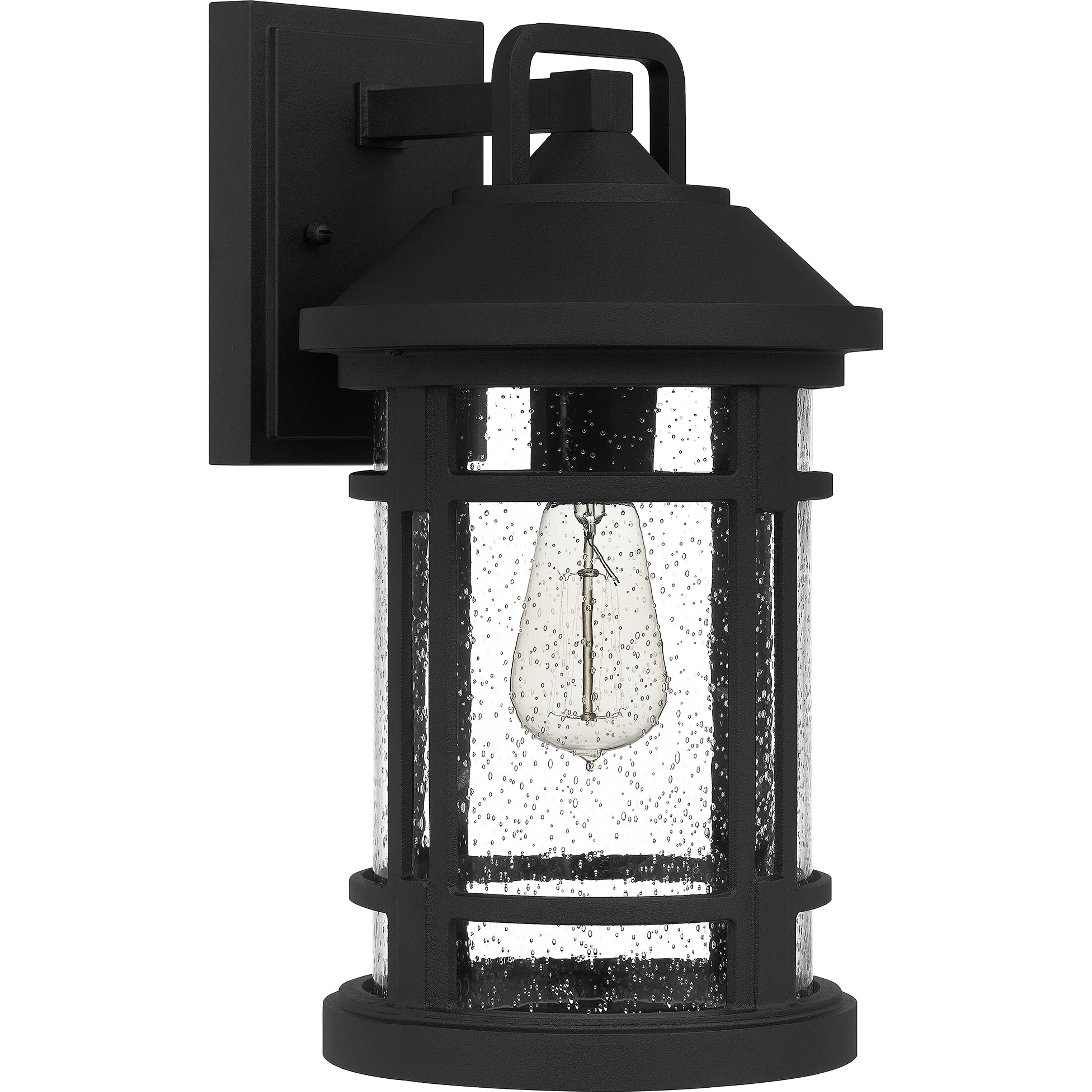 Quincy 1 Light 16 inch Earth Black Outdoor Wall Lantern, Large