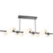 Gaia LED 72 inch Graphite Chandelier Ceiling Light in 2700K LED, White, Twisted Branch