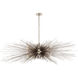 Kelly Wearstler Strada 16 Light 60 inch Burnished Silver Leaf Linear Chandelier Ceiling Light, Large