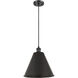 Ballston Cone LED 12 inch Matte Black Mini Pendant Ceiling Light
