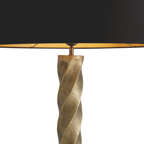Costanza 38.58 inch 40.00 watt Vintage Brass with Black Granite Base Table Lamp Portable Light