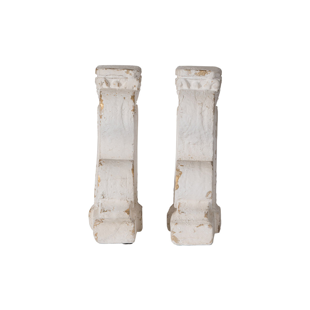 Anita 16.1 X 3.1 inch Distressed White Book Ends, Set of 2