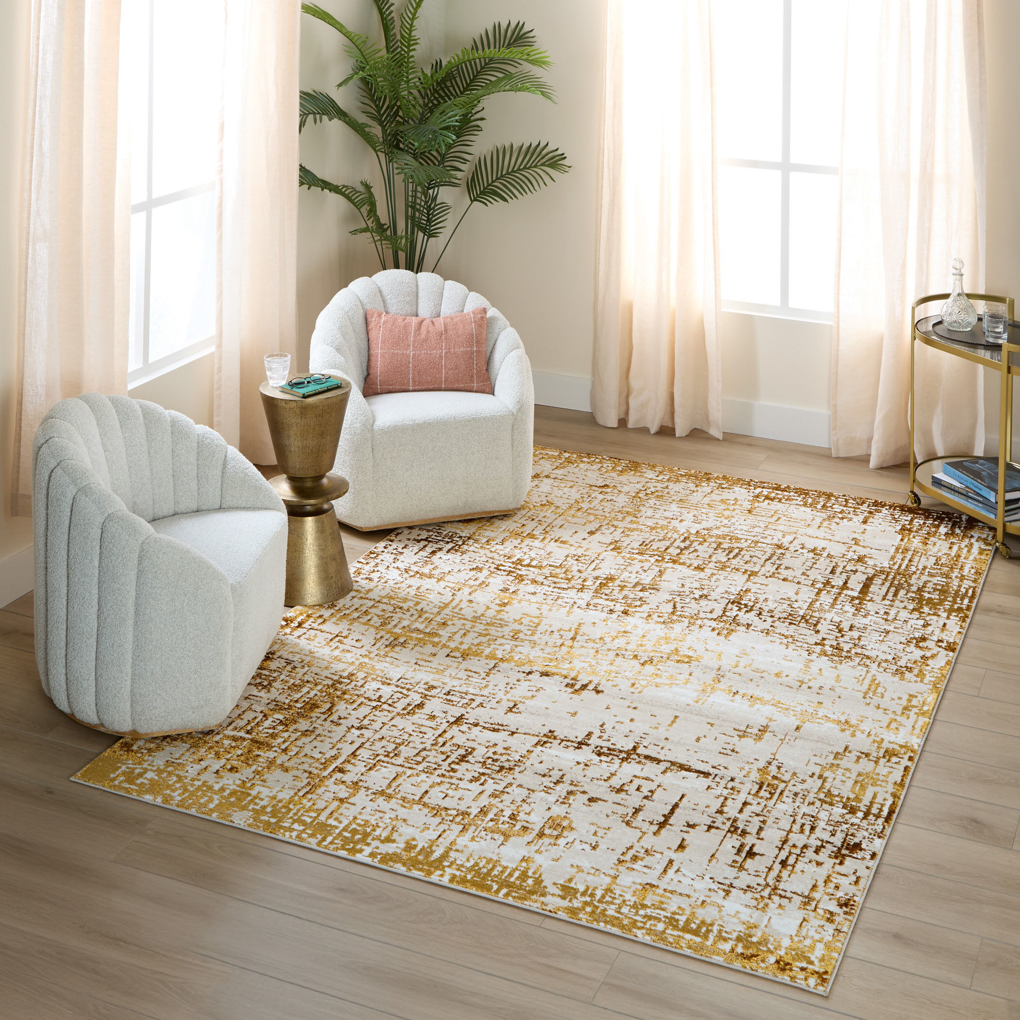 Sibel 158 X 118 inch Gold Rug in 10 x 13