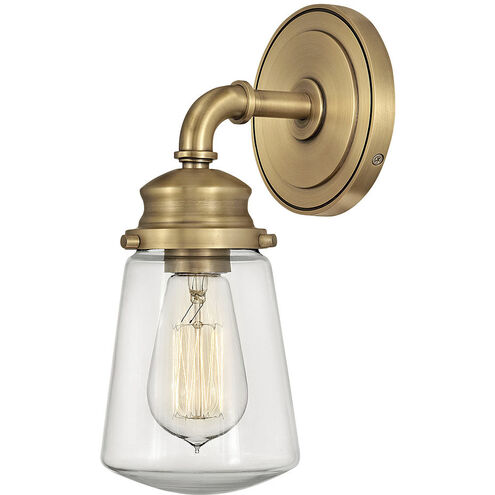 Fritz 1 Light 6.5 inch Heritage Brass Vanity Light Wall Light