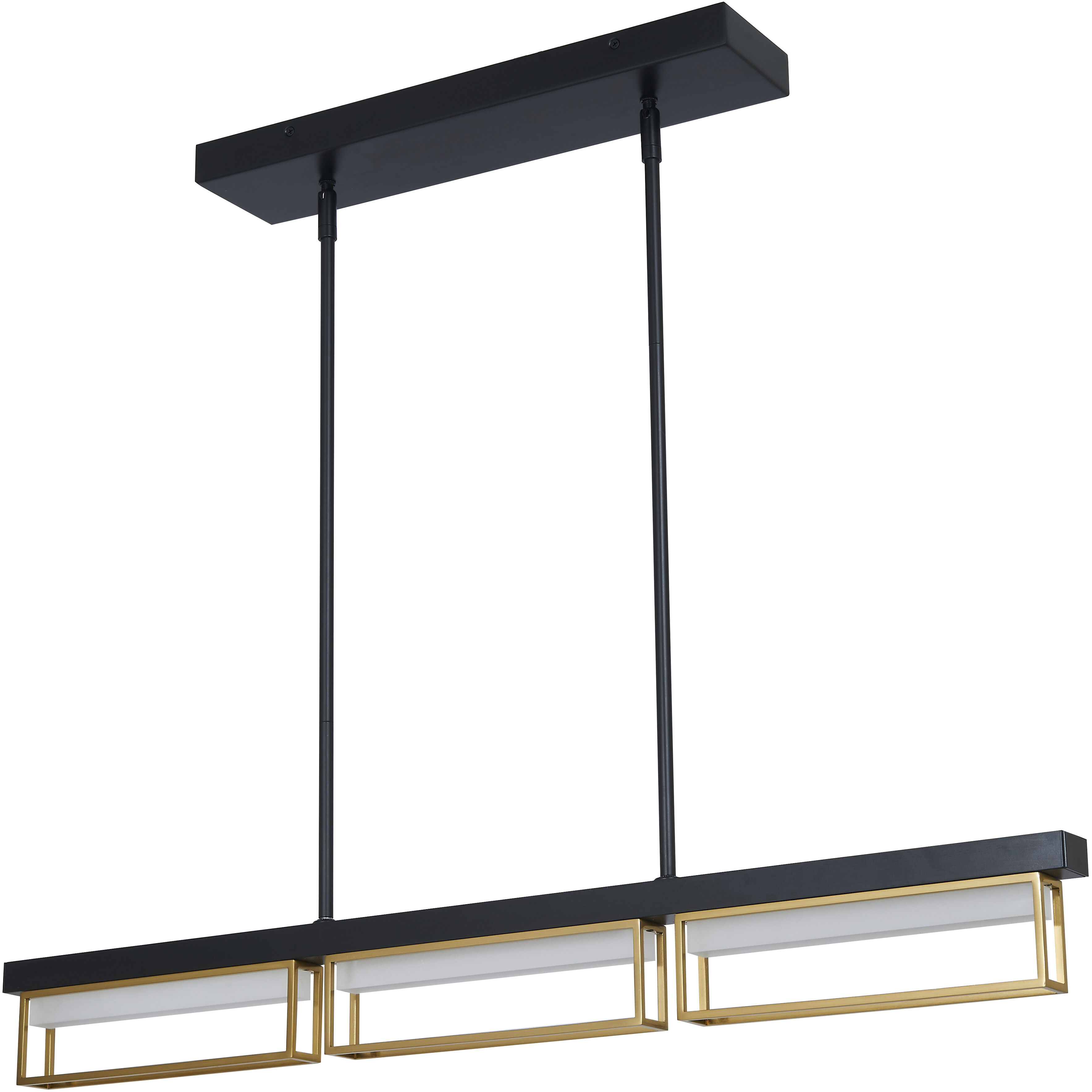 Pane LED 4 inch Matte Black and Bronze Pendant Ceiling Light