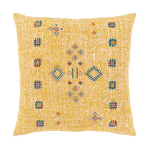 Cactus Silk 18 X 18 inch Mustard/White/Light Gray/Bright Blue/Bright Orange Pillow Kit, Square