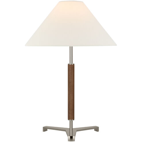 Ray Booth Amaya 20 inch 6.50 watt Polished Nickel and Walnut Table Lamp Portable Light