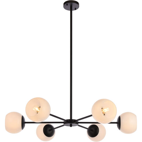 Briggs 6 Light 36 inch Black Pendant Ceiling Light