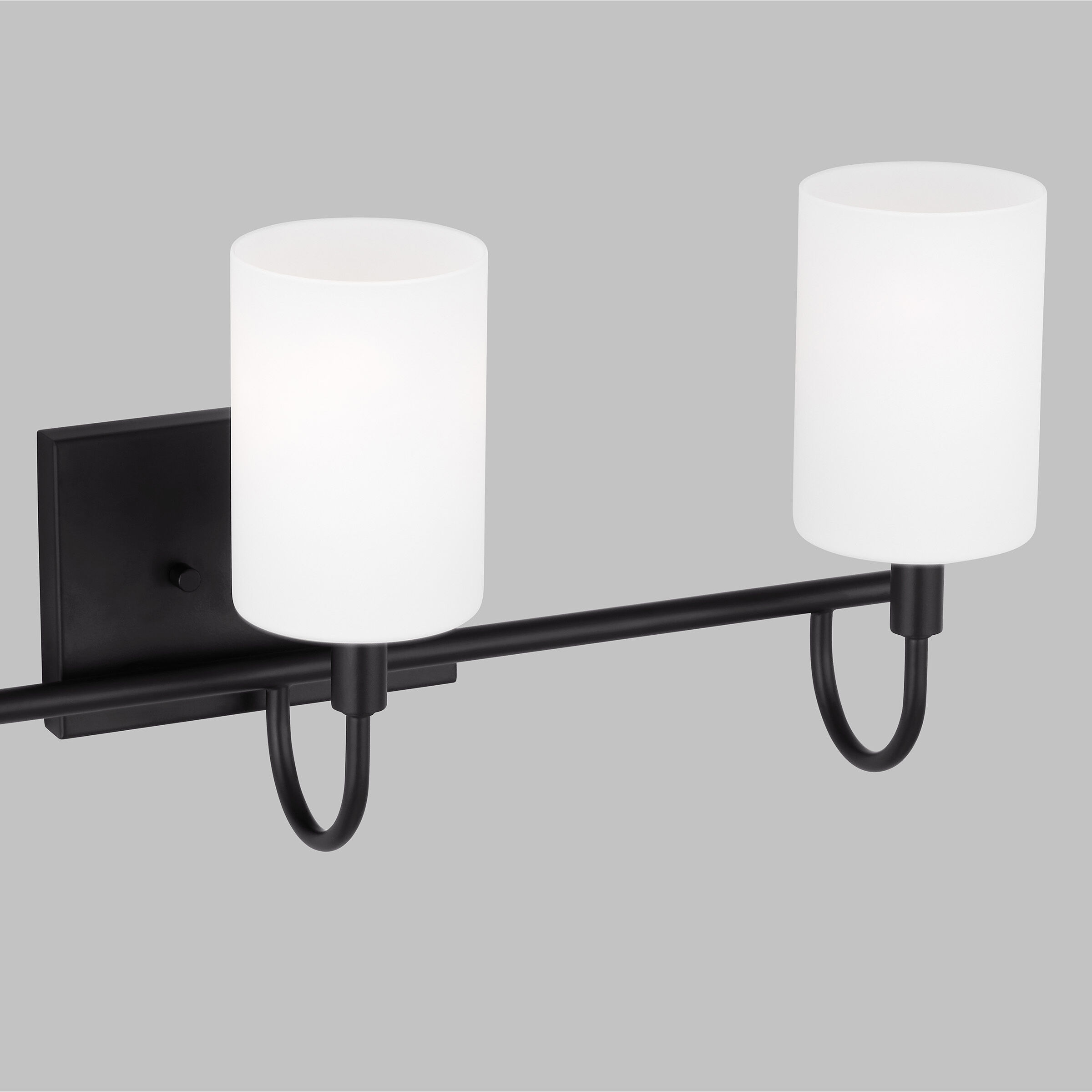 Oak Moore 3 Light 23.88 inch Midnight Black Bath Vanity Wall Light