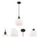 Ballston Athens 1 Light 8 inch Oil Rubbed Bronze Mini Pendant Ceiling Light in Matte White Glass, Ballston
