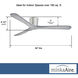 Avtur 60 inch Brushed Steel with Smoked Weather Grey Blades Flush Mount Ceiling Fan