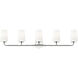 Montford 5 Light 40 inch Chrome Bath Vanity Light Wall Light
