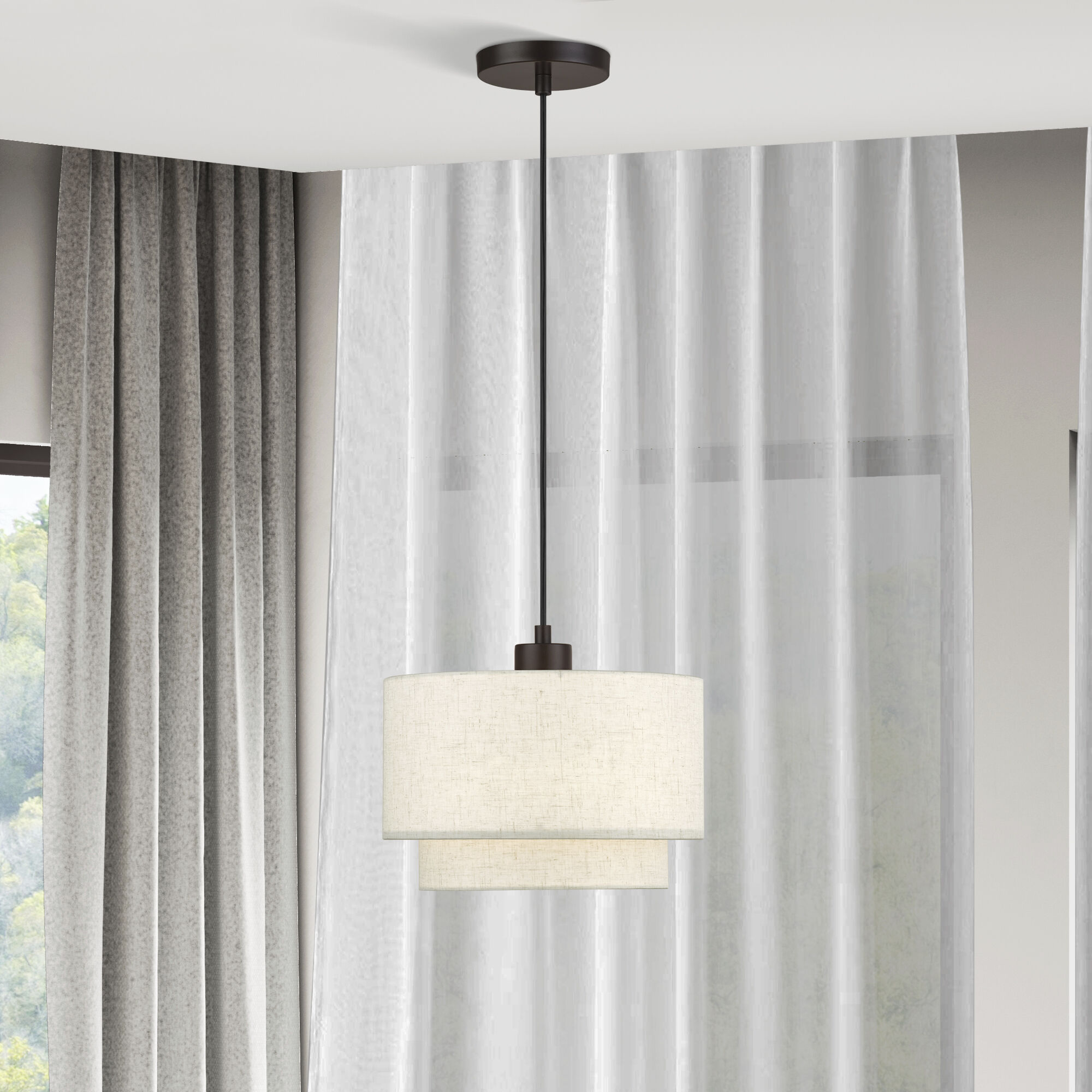 Manorwood 1 Light 12 inch English Bronze Pendant Ceiling Light