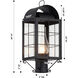 Durham 1 Light 18 inch Matte Black Post Lantern in Clear Glass, Brass Traditions by Innovations Lighting