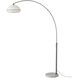 Morelli 92 inch 14 watt Black Nickel and White Arc Floor Lamp Portable Light