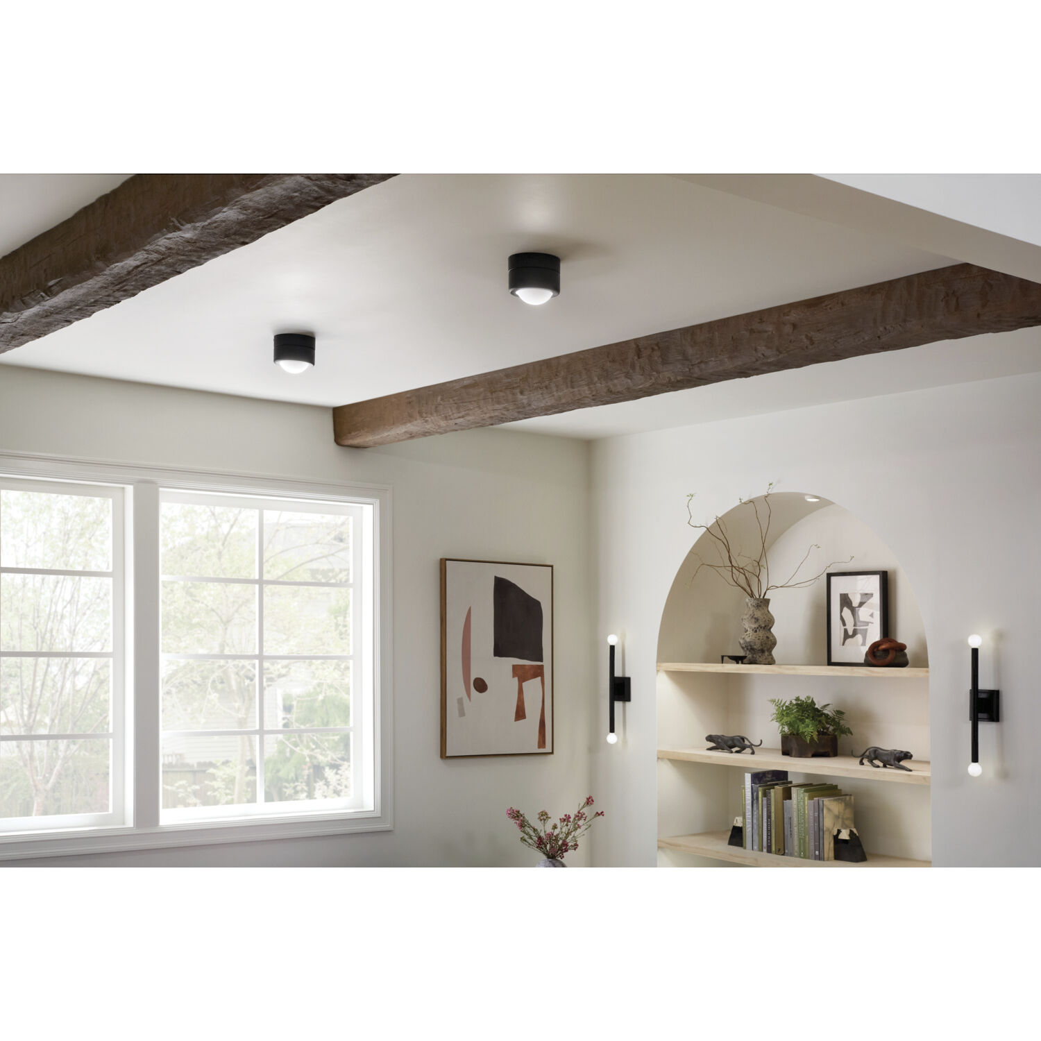 Tibbi LED 5.5 inch Black Flush Mount Ceiling Light