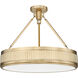 Quinn LED 22 inch Modern Gold Semi Flush Mount Ceiling Light