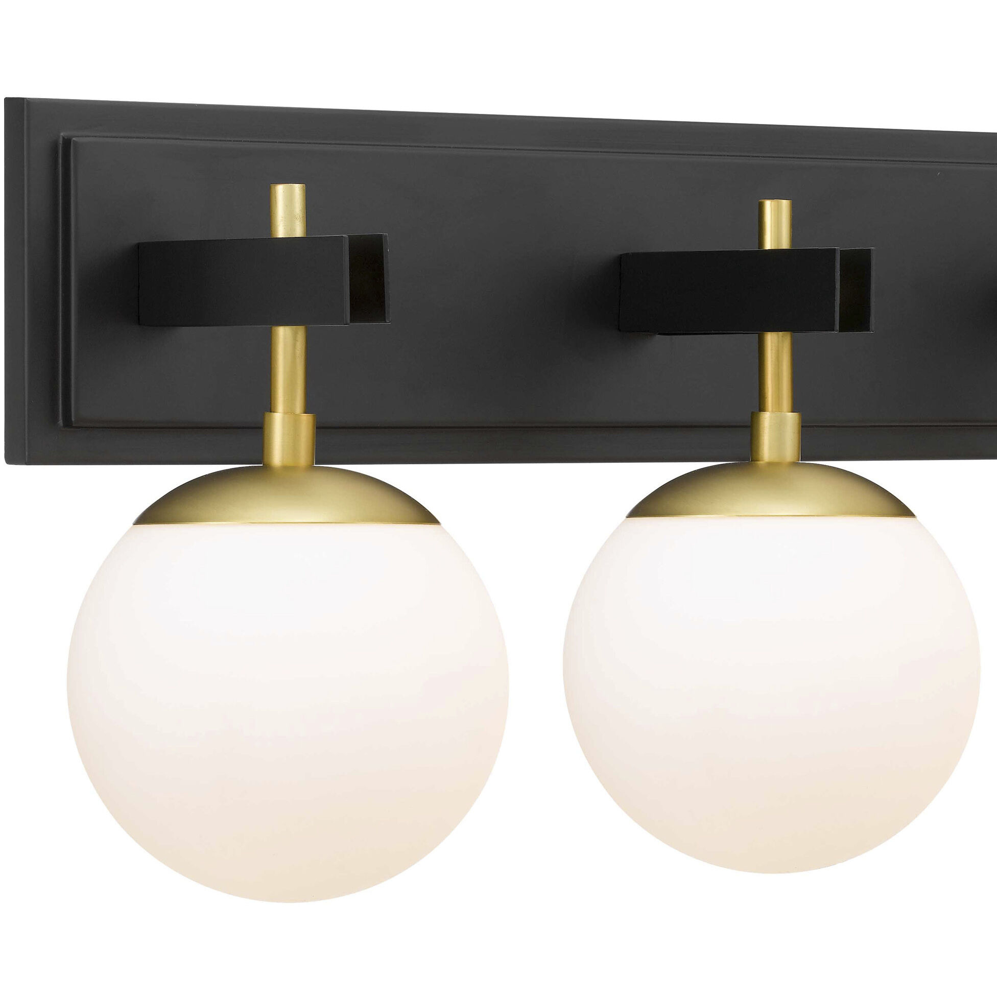 Allie 4 Light 30.25 inch Black/Satin Brass Bath Vanity Light Wall Light