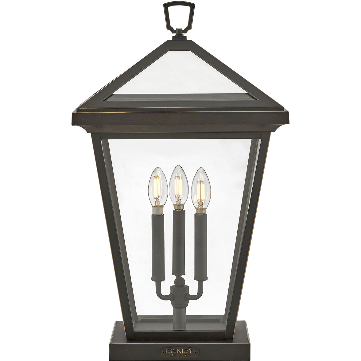 Alford Place 3 Light 25.75 inch Oil Rubbed Bronze Outdoor Pier Mount, Estate Series