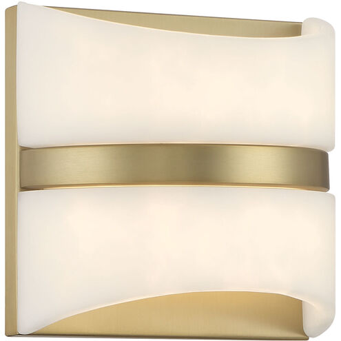 Velaux LED 6.5 inch Soft Brass Wall Mount Wall Light