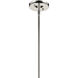 Laria 1 Light Polished Nickel Pendant Ceiling Light in Opal