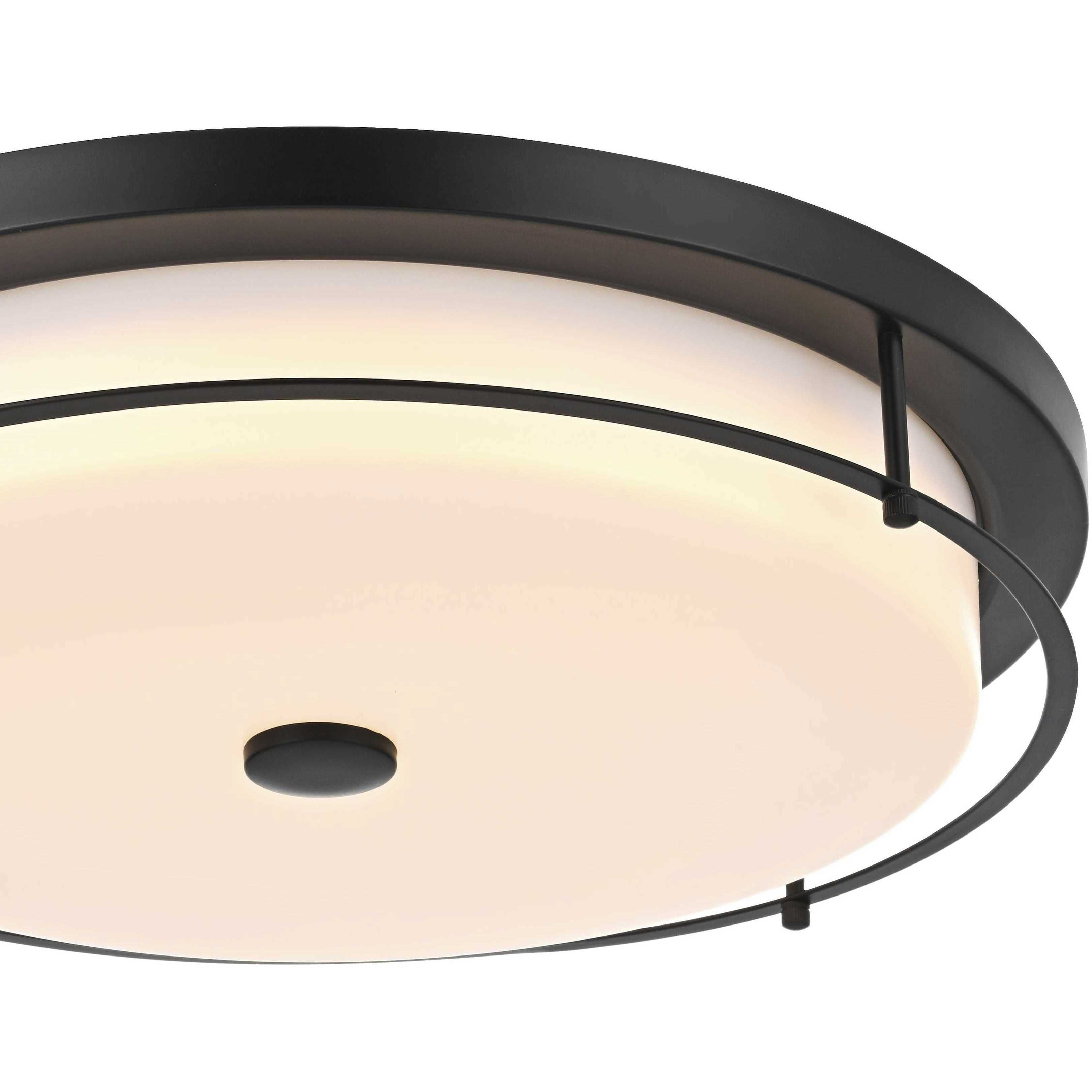Kolson 1 Light 20 inch Black Flush Mount Ceiling Light
