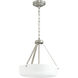 Lieon 3 Light 15.75 inch Brushed Nickel Convertible Pendant Ceiling Light