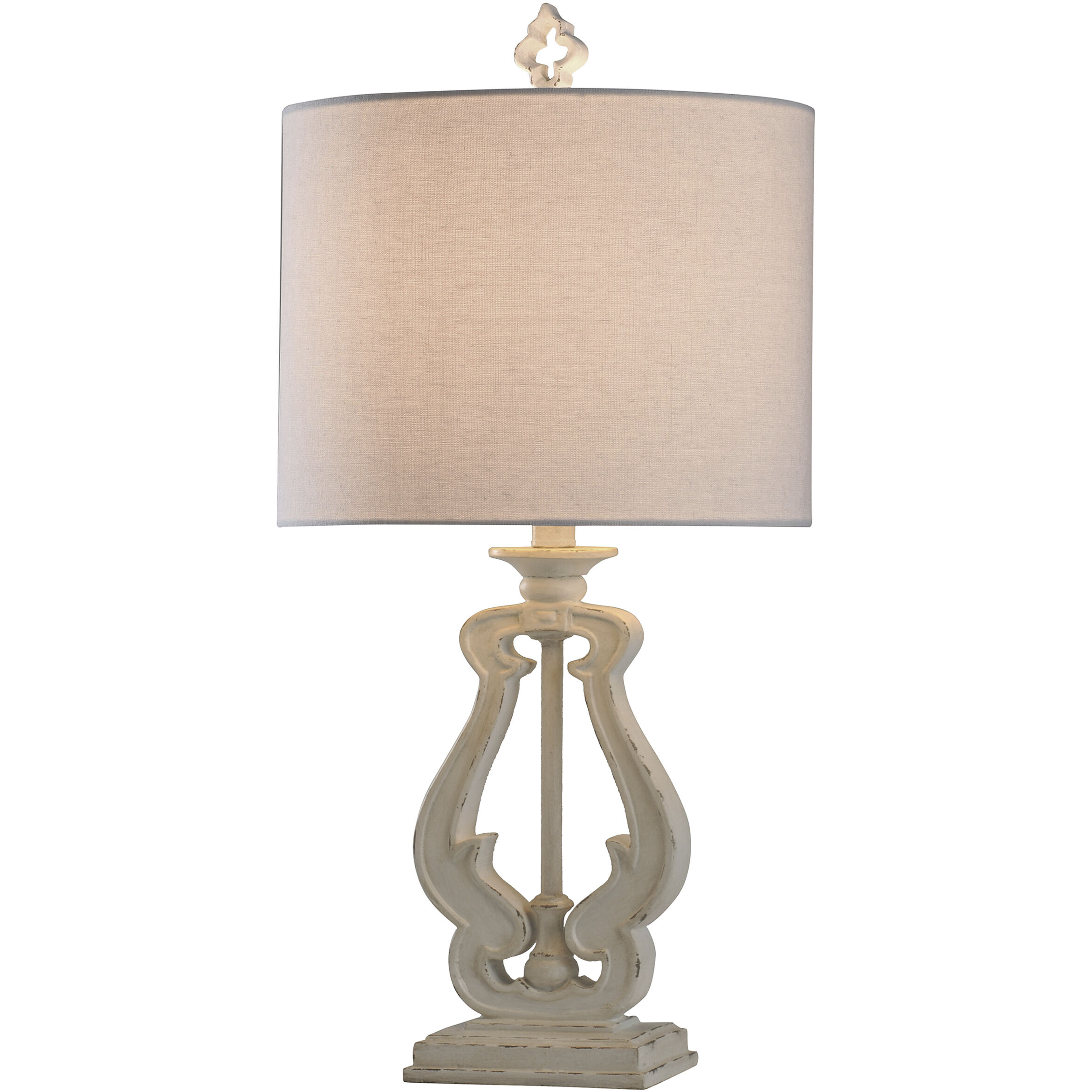 Distressed white lamp on sale