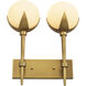 Alesa 2 Light 12.2 inch Antique Brass and Alabaster Wall Lamp Wall Light