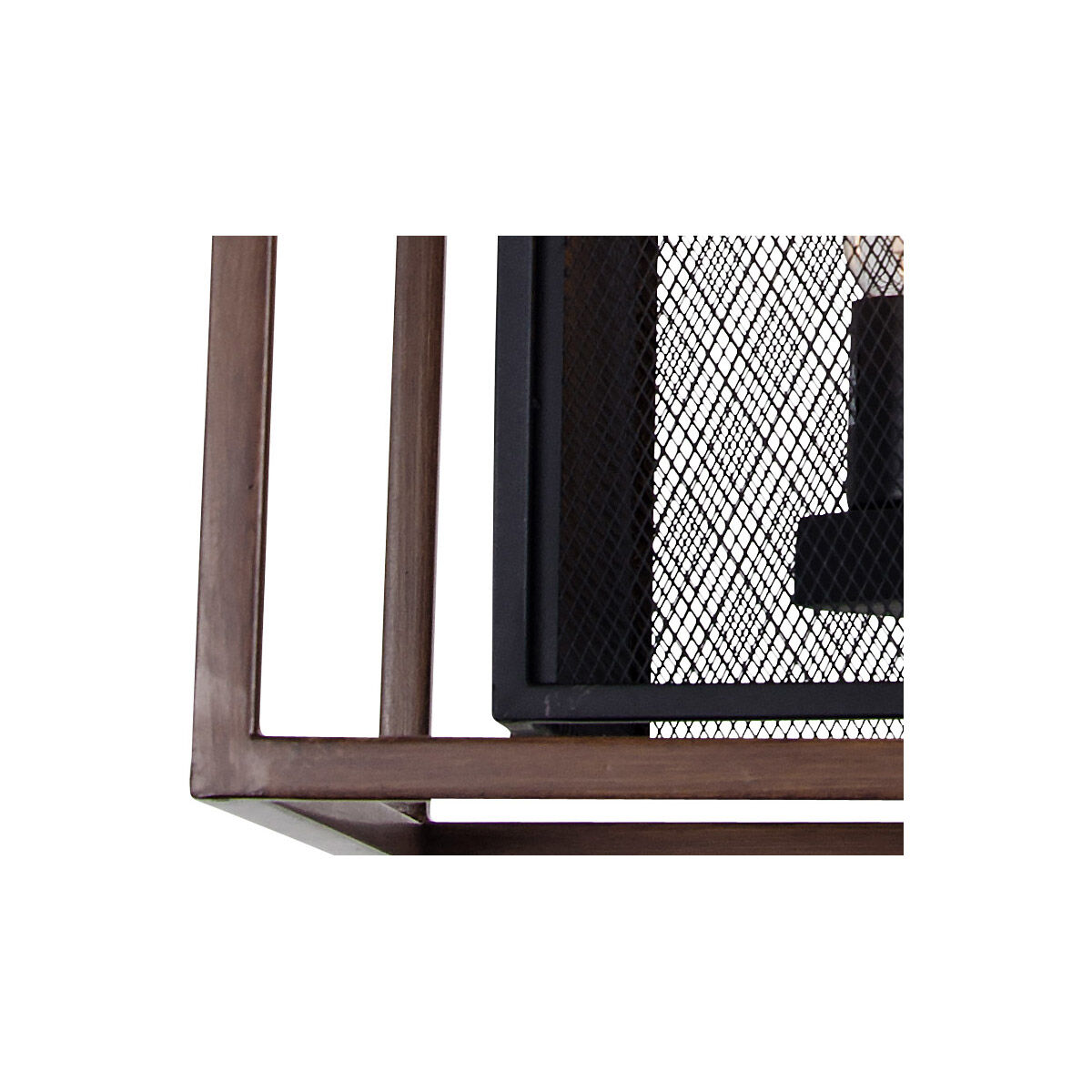 Rio Lobo 2 Light 16 inch Dark Oak with Black Pendant Ceiling Light