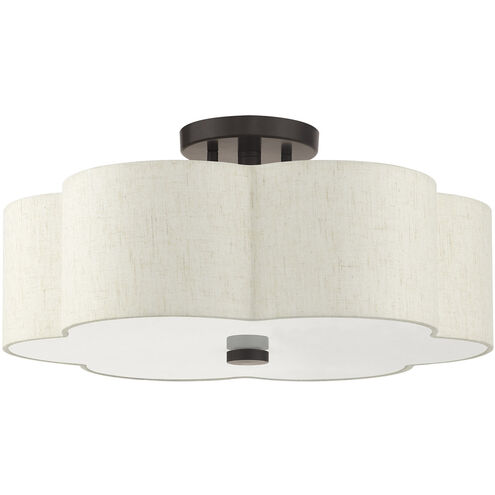 Solstice 3 Light 18 inch English Bronze Semi Flush Ceiling Light