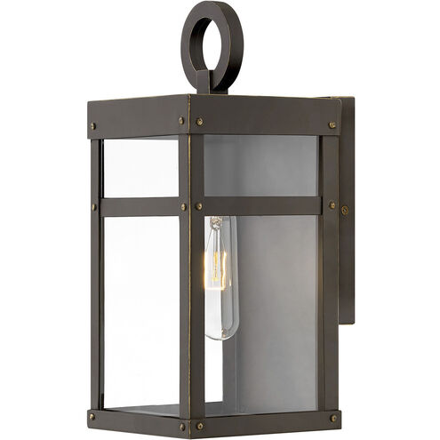 Estate Series Porter LED 13 inch Oil Rubbed Bronze Outdoor Wall Mount Lantern, Extra Small