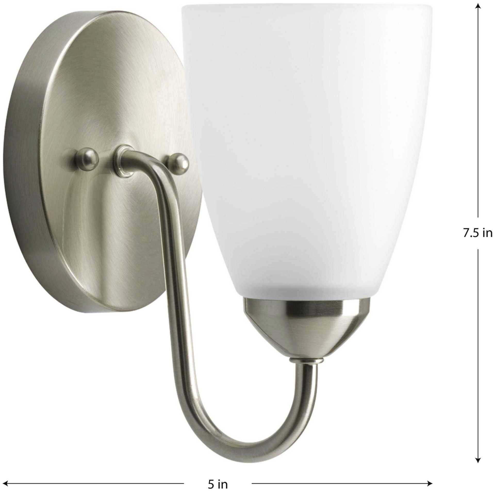 Gather 1 Light 5 inch Brushed Nickel Bath Vanity Wall Light in Bulbs Not Included, Standard