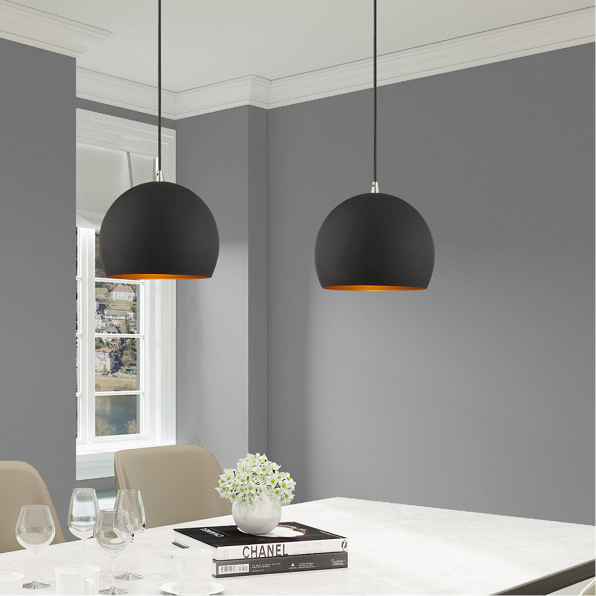 Allison 1 Light 10 inch Black Mini Pendant Ceiling Light