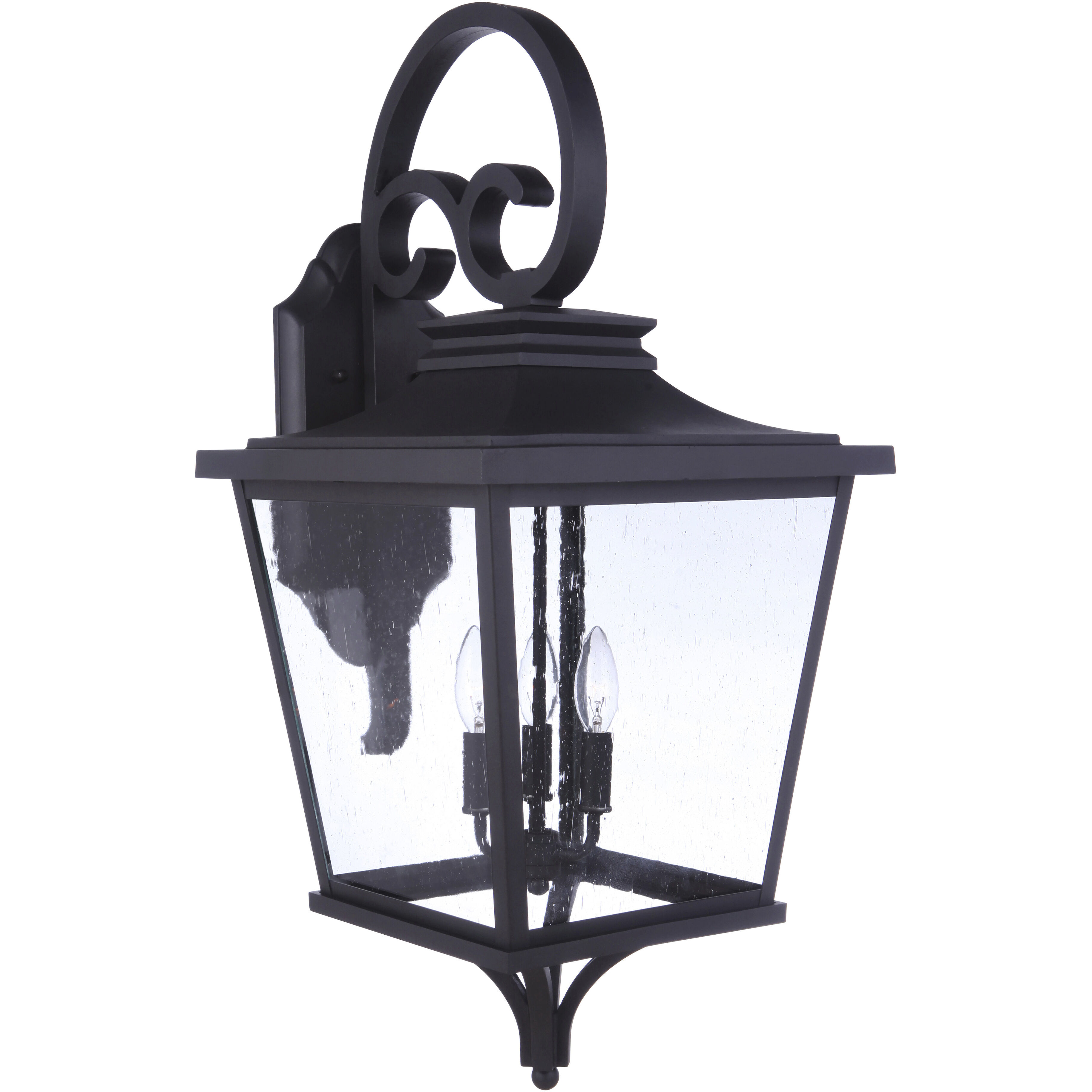 Tillman 3 Light 30.5 inch Textured Black Outdoor Wall Lantern
