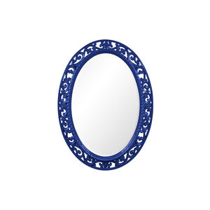 Suzanne 37 X 27 inch Glossy Royal Blue Wall Mirror