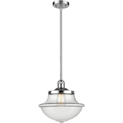 Franklin Restoration Oxford 1 Light 12 inch Polished Chrome Mini Pendant Ceiling Light in Incandescent, Clear, Franklin Restoration