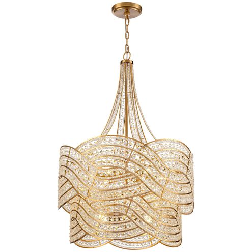 Anastasia 12 Light 26 inch Lacquered Gold Chandelier Ceiling Light