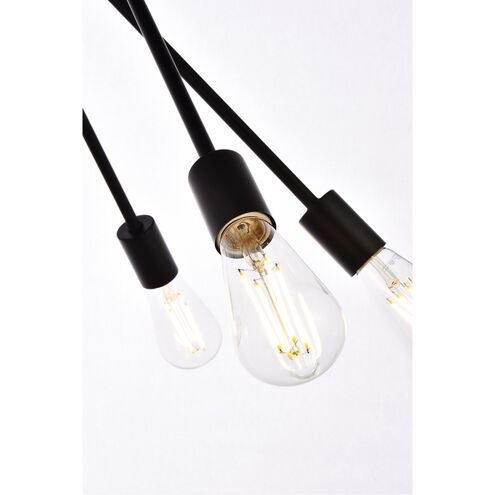 Lucca 6 Light 23 inch Black Pendant Ceiling Light