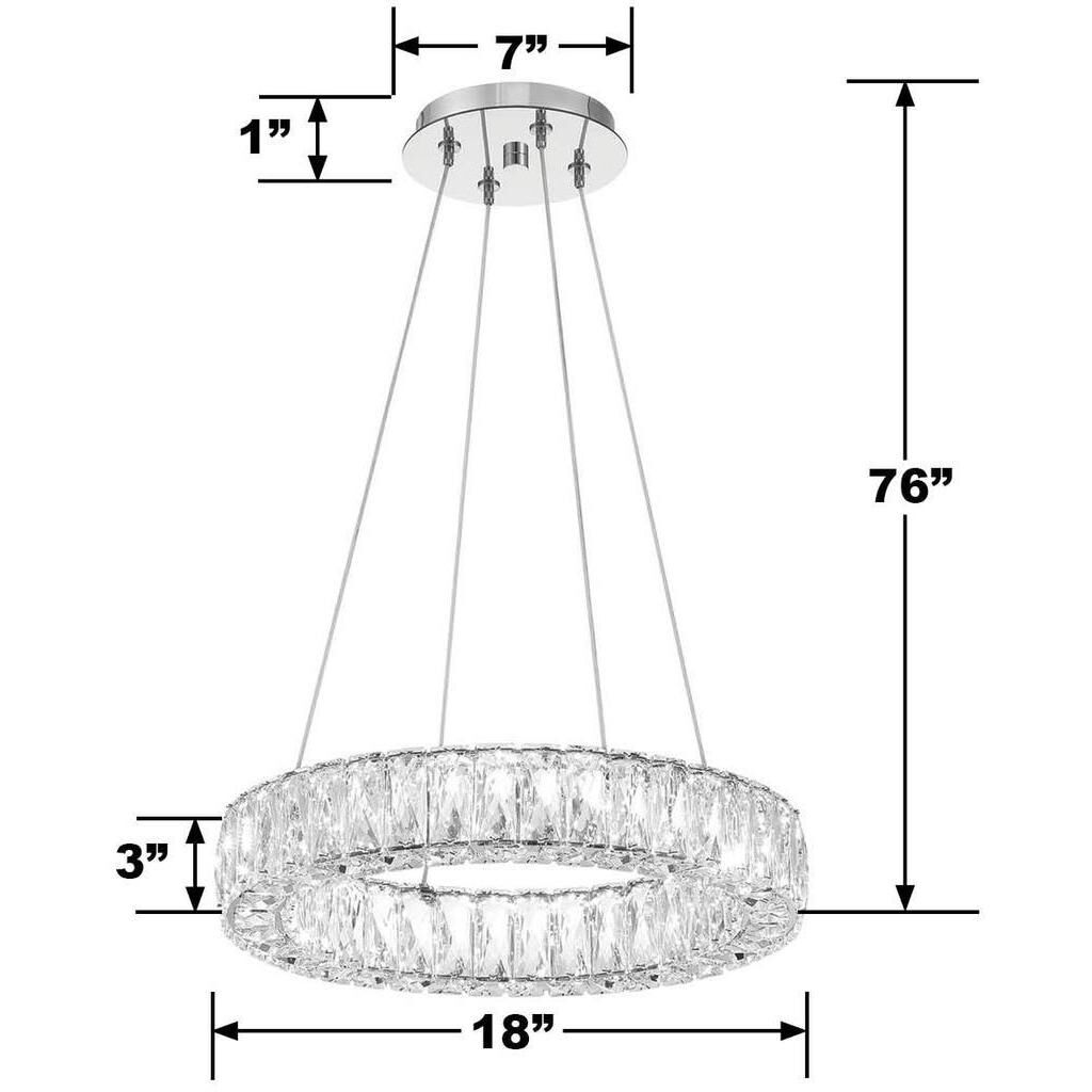 Kinsley 1 Light 18 inch Polished Chrome Chandelier Ceiling Light