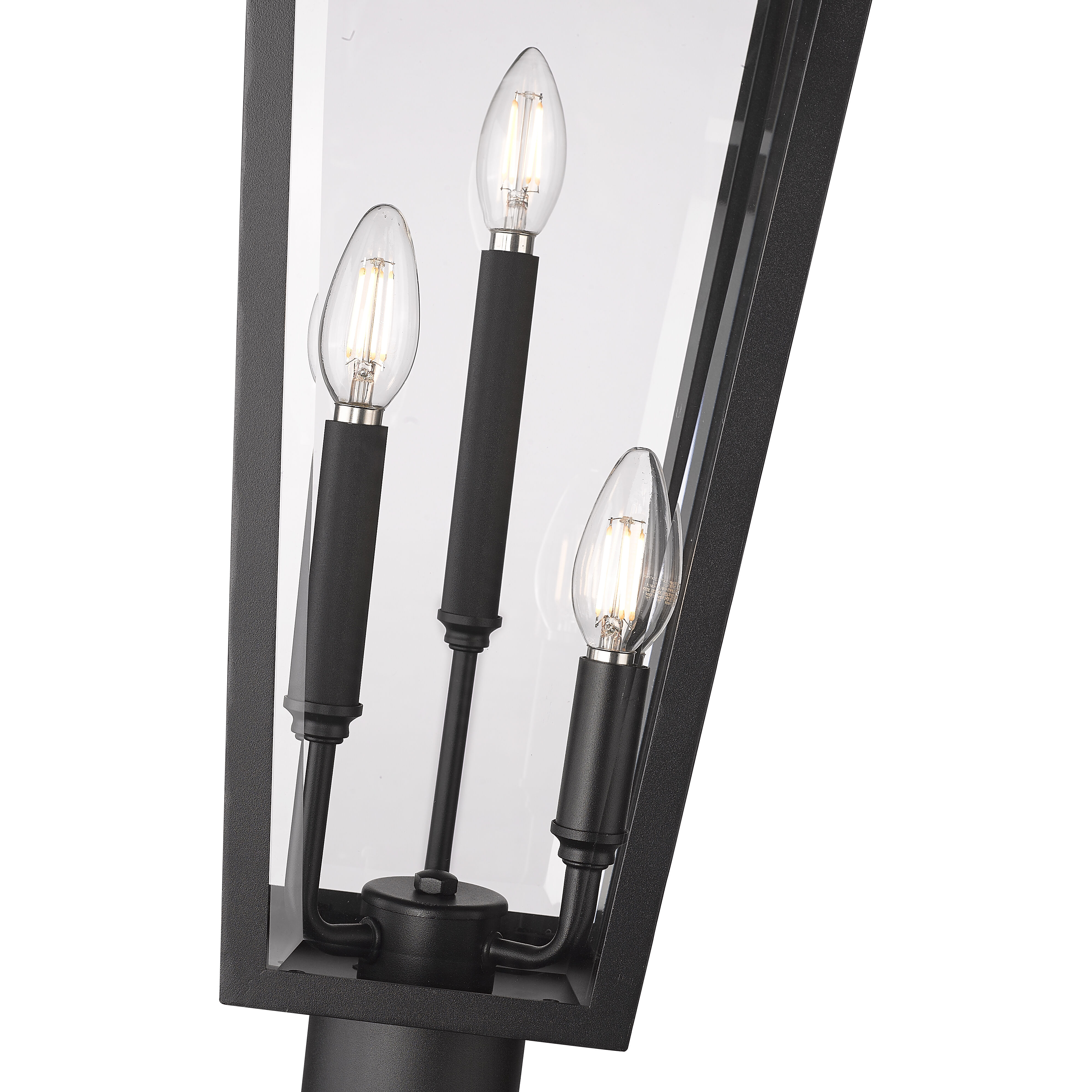 Gannon 3 Light 144.75 inch Black Outdoor Post Mounted Fixture