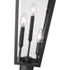 Gannon 3 Light 144.75 inch Black Outdoor Post Mounted Fixture