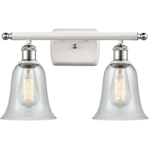 Ballston Hanover LED 16 inch White and Polished Chrome Bath Vanity Light Wall Light in Fishnet Glass, Ballston