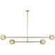 Kelly Wearstler Melange LED 72 inch Antique-Burnished Brass Multi-Positional Chandelier Ceiling Light