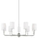 Foxdale 9 Light 36 inch Brushed Nickel Chandelier Ceiling Light