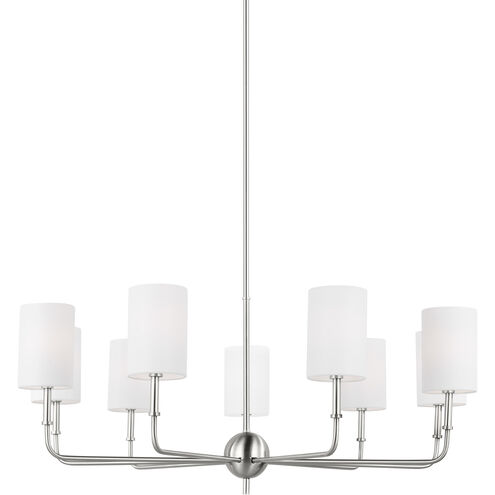 Foxdale 9 Light 36 inch Brushed Nickel Chandelier Ceiling Light