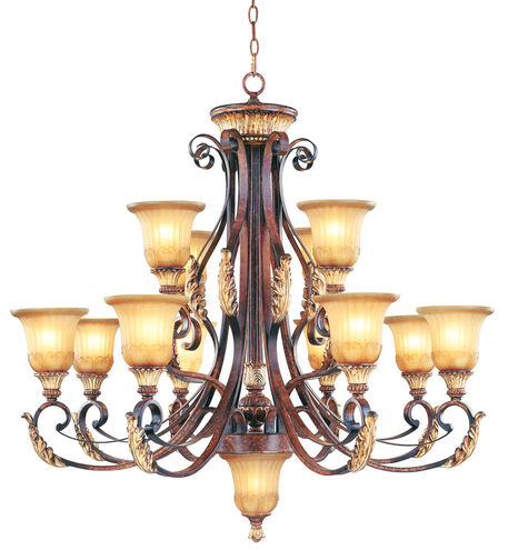 Villa Verona 13 Light 40 inch Verona Bronze with Aged Gold Leaf Accents Chandelier Ceiling Light